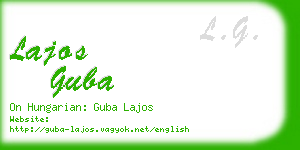lajos guba business card